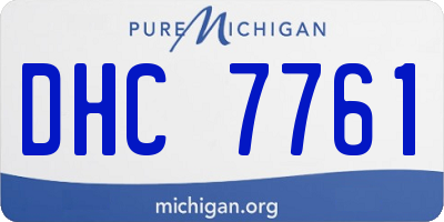 MI license plate DHC7761