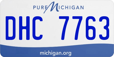 MI license plate DHC7763