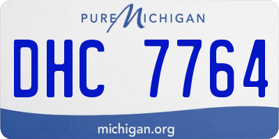 MI license plate DHC7764