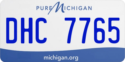 MI license plate DHC7765