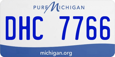 MI license plate DHC7766