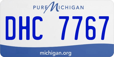 MI license plate DHC7767