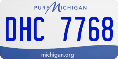 MI license plate DHC7768