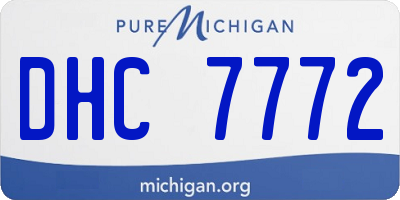 MI license plate DHC7772