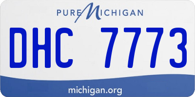 MI license plate DHC7773