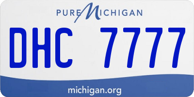 MI license plate DHC7777