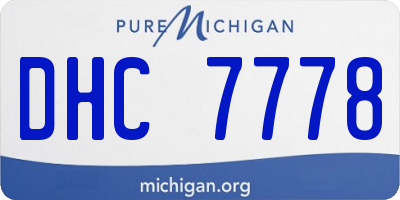 MI license plate DHC7778