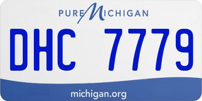 MI license plate DHC7779