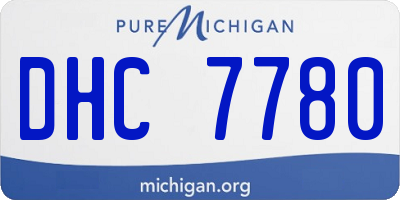 MI license plate DHC7780