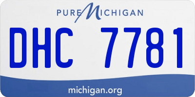 MI license plate DHC7781