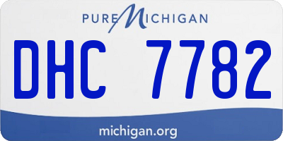 MI license plate DHC7782