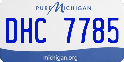 MI license plate DHC7785