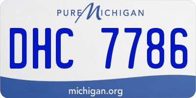 MI license plate DHC7786