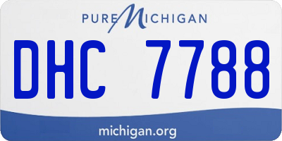 MI license plate DHC7788