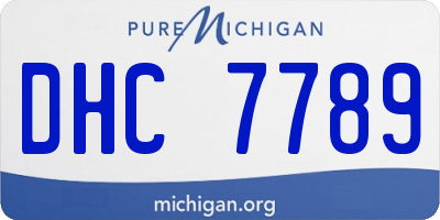MI license plate DHC7789