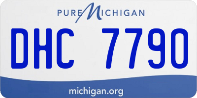 MI license plate DHC7790