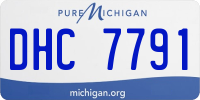 MI license plate DHC7791