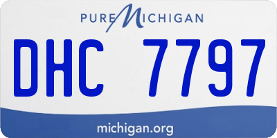 MI license plate DHC7797