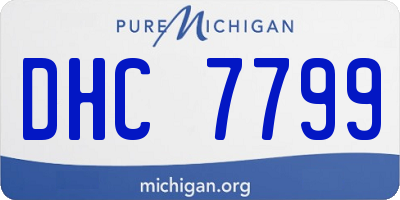 MI license plate DHC7799