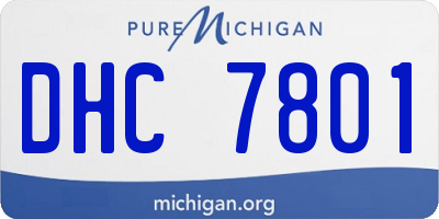MI license plate DHC7801