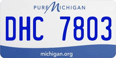 MI license plate DHC7803