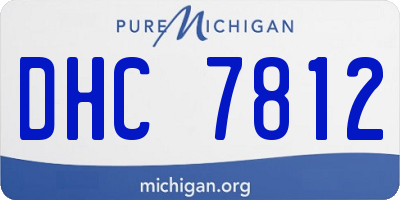 MI license plate DHC7812