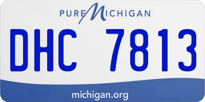 MI license plate DHC7813