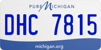 MI license plate DHC7815