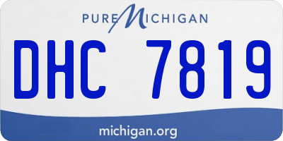 MI license plate DHC7819