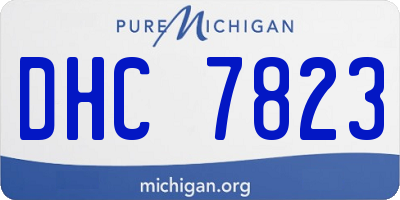 MI license plate DHC7823