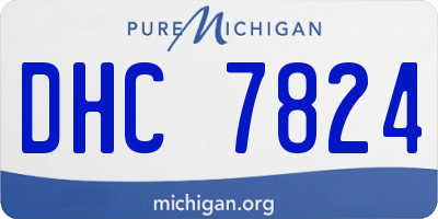 MI license plate DHC7824