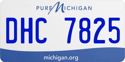 MI license plate DHC7825