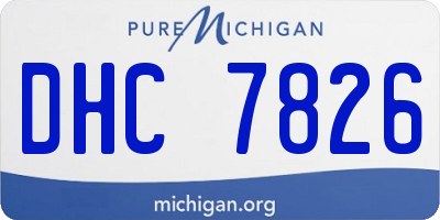 MI license plate DHC7826