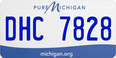 MI license plate DHC7828