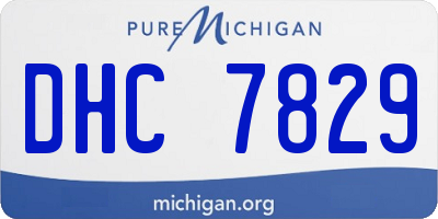 MI license plate DHC7829