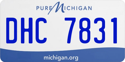 MI license plate DHC7831