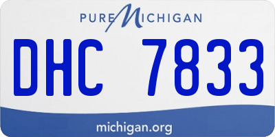 MI license plate DHC7833