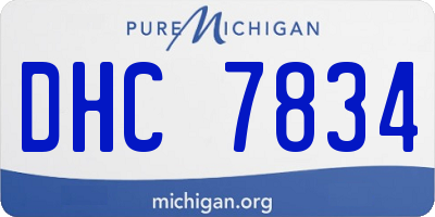 MI license plate DHC7834