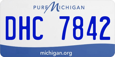 MI license plate DHC7842