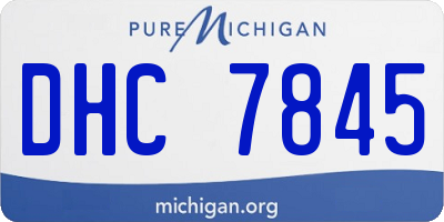 MI license plate DHC7845