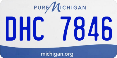 MI license plate DHC7846
