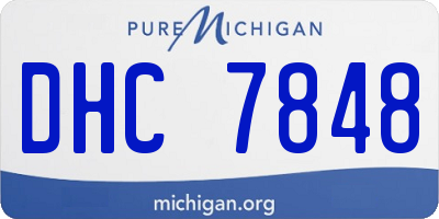 MI license plate DHC7848