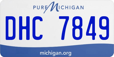 MI license plate DHC7849