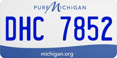 MI license plate DHC7852