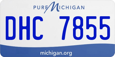 MI license plate DHC7855