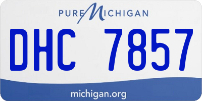 MI license plate DHC7857