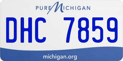 MI license plate DHC7859