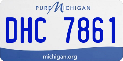 MI license plate DHC7861