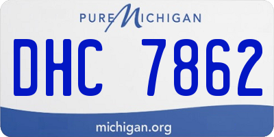 MI license plate DHC7862