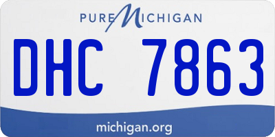 MI license plate DHC7863